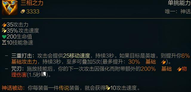 LOL新赛季装备介绍:神话装备篇