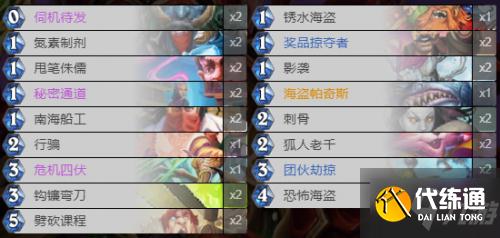 炉石传说暗月马戏团盗贼卡组