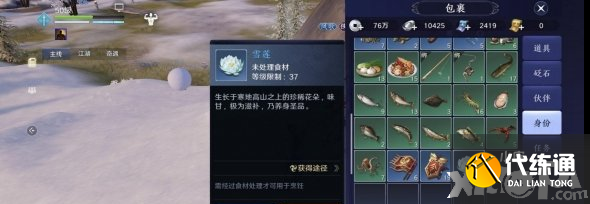 天涯明月刀手游雪莲位置介绍