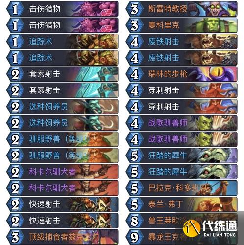 炉石传说贫瘠之地版本兽王猎卡组搭配攻略