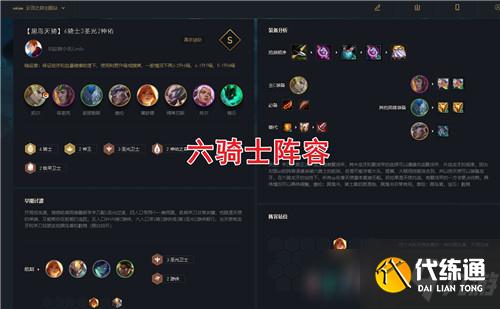 云顶之弈最新上分阵容:六骑士阵容已无解