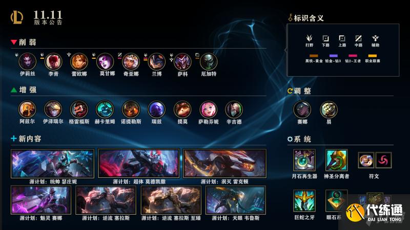 英雄联盟11.11更新公告_11.11版本更新结束时间分享