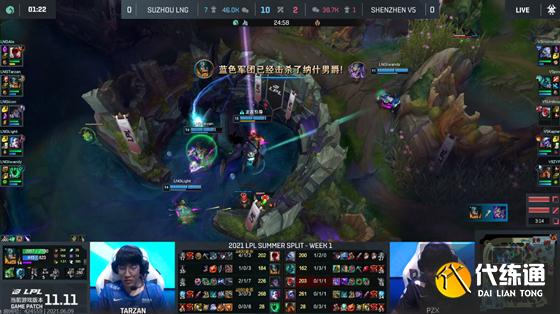 LOL-LPL:Tarzan兰博“通天代”杀穿野区,LNG“人机局”横扫V5