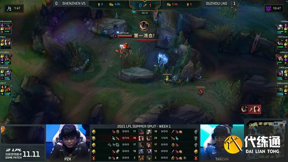 LOL-LPL:Tarzan兰博“通天代”杀穿野区,LNG“人机局”横扫V5