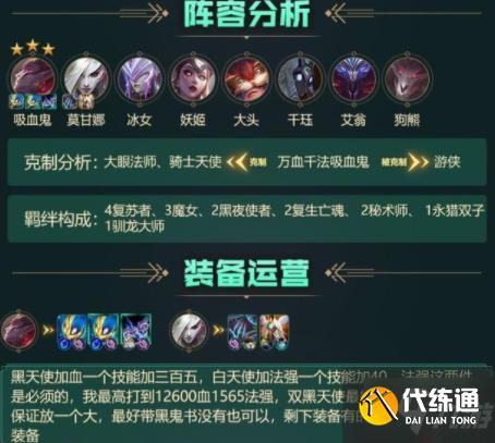 云顶之弈11.12吸血鬼阵容攻略