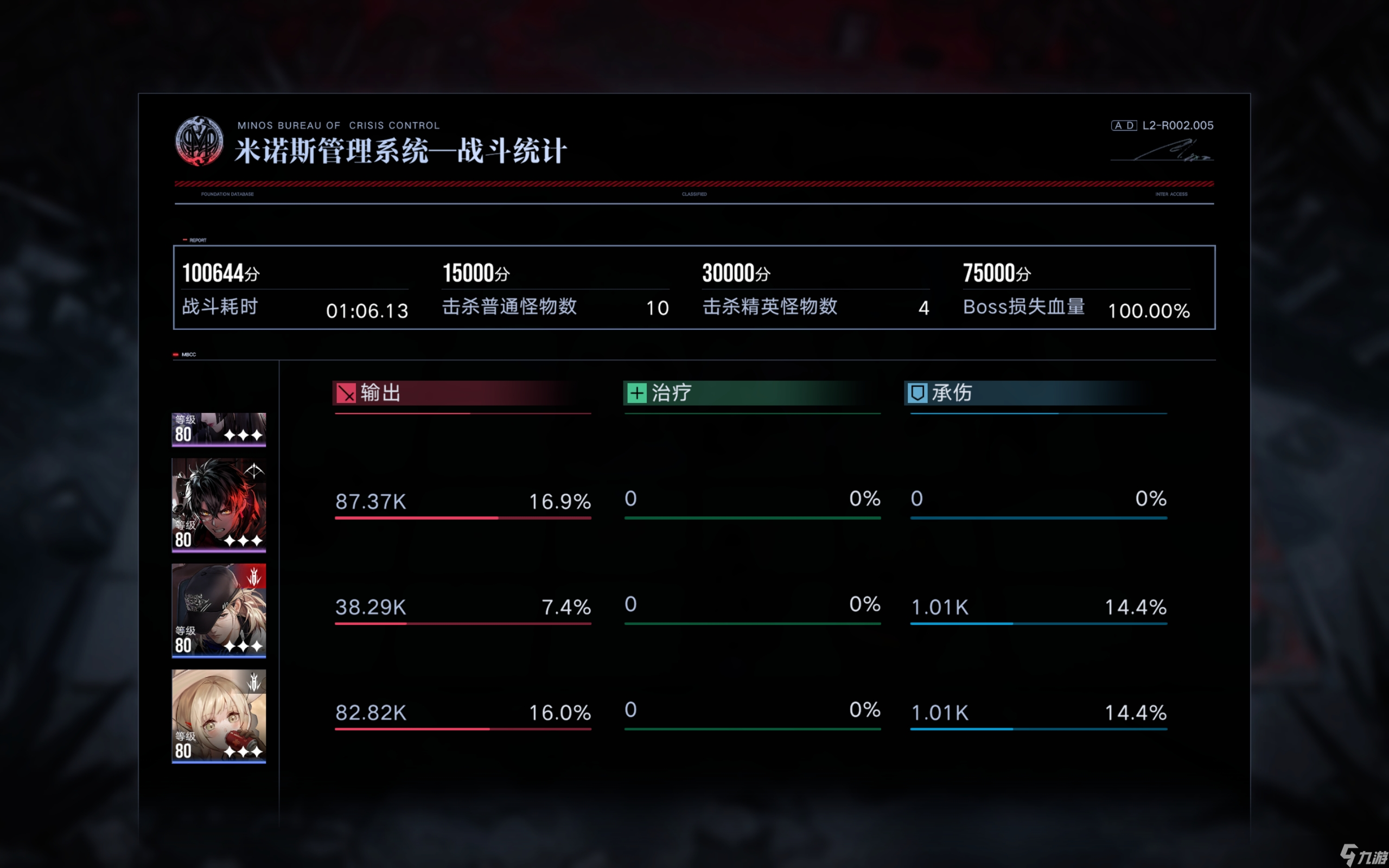 无期迷途0锁诺克斯纯物理队高危74.8w!
