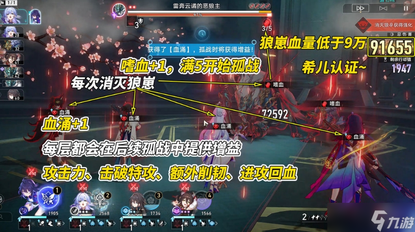 崩坏星穹铁道末日幻影螟蝗战首呼雷满星打法